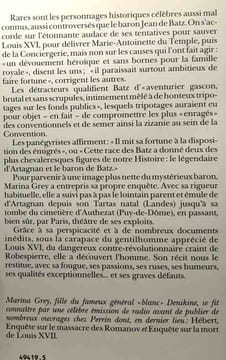 Le baron de batz / le d'Artagnan de la révolution. Grey M