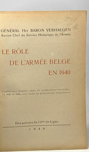 Le rôle de l'armée Belge en 1940