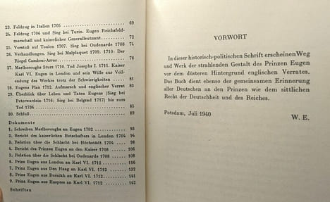 Der prinz eugen - sein weg sein werk und englands verrat - mit einer auswahl von dokumenten. Elze Walter