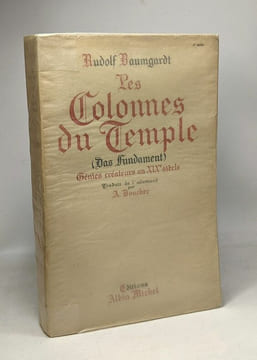 Les colonnes du temple (das fundament) génies créateurs au XIXe siècle. Rudolf Baumgardt