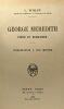 George Meredith poète et romancier - introduction à son oeuvre. L. Wolff