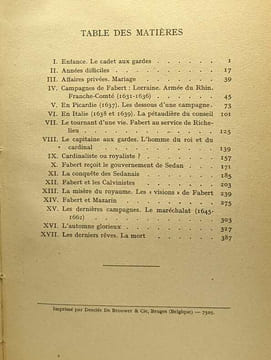 Le maréchal Fabert - temps et visages. Renaudin Paul