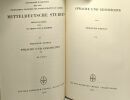 Sprache und geschichte --- Band I II III --- Miutteldeutsche studien --- historische kommission bei der s&auml;chsischen akademie der wissenschaften zu ...