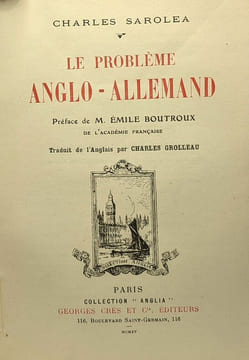 Le problème anglo-allemand - préface de M. Emile Boutroux. Charles Saroléa