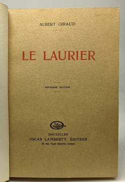 Le laurier - Première édition. Giraud Albert