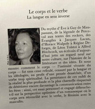 Le corps et le verbe - la langue en sens inverse. Chawaf-C