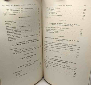 Étude sur le Chartier et le Domaine de l'Abbaye de Saint-Jacques de Liège (1015-1209) - bibliothèque de la faculté de philosophie et lettres de ...