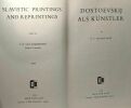 Dostoevskij als künstler --- slavistic printings and reprintings LVI. N.S. Trubetzkoy