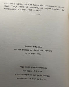 Feux d'Aulne - frontispice de l'auteur - ornements d'A.-Jacqueline Carpentier - avec hommage de l'auteur