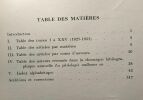 Tables des tomes I-XXV du bulletin (partie française) - commission royale de toponymie et de dialectologie section wallonne. A. Goosse