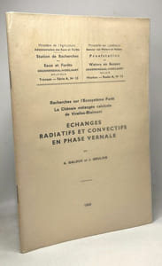 Échanges radiatifs et convectifs en phase vernale - recherches sur l'écosystème forêt - la chênaie mélangée calcicole de Virelles-Blaimont