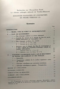 Échanges radiatifs et convectifs en phase vernale - recherches sur l'écosystème forêt - la chênaie mélangée calcicole de Virelles-Blaimont