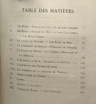 Une descente aux enfers - Le Golfe de Naples - Virgile et le Tasse - avec une carte des Enfers. Henri Johanet