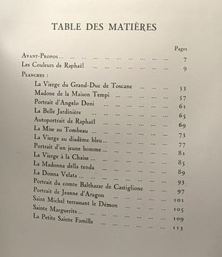 Les couleurs de Raphael. G. De Jacz