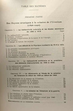 La Conquête de l'Energie Atomique. I- Des Rayons Uraniques à ls scission de l'Uranium (1896-1940) - II- De la Scission de l'Uranium à la bombe ...