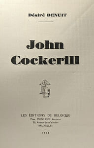 John Cockerill - coll. les grandes figures de Belgique