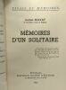 Mémoires d'un solitaire - essais et mémoires. Lucien Solvay