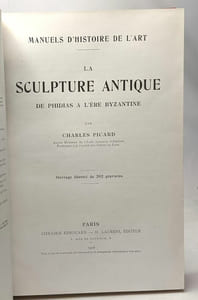 La sculpture antique de Phidas à l'ère Byzantine - manuels d'Histoire de l'Art