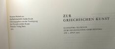 Zur Griechischen kunst - Hansjörg Bloesch zum sechzigsten geburtstag AM 5. Juli 1972 - neuntes beiheft zur halbjahresschrift antike kunst ...