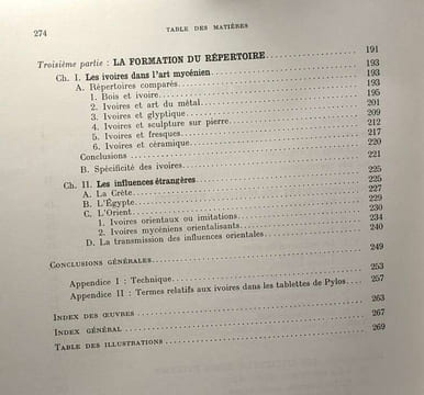 Les ivoires mycéniens - essai sur la formation d'un art mycénien + Catalogue des ivoires mycéniens du musée national d'Athènes - bibliothèque des ...