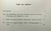 Tables générales des TOME I (1937) à XX (1961) édition 1964 + Tables générales des tomes XXI (1962) à XXV (1966) édition 1971 --- Latomus revue ...