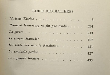 Madame Thérèse et autres contes --- contes et romans nationaux et populaires TOME VI. Erckmann-Chatrian