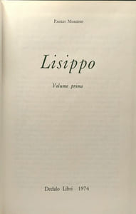 Lisippo - VOLUME PRIMO