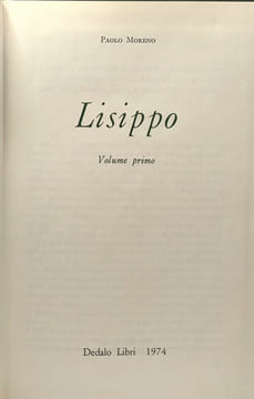 Lisippo - VOLUME PRIMO. Moreno Paolo