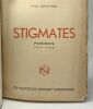 Stigmates - Poèmes 1937-1938 --- avec hommage de l'auteur. Dewalhens Paul