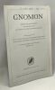 Gnomon - kritische zeitschrift für die gesamte klassische altertumswissenschaft --- sonderdruck aus band 47 1975. Ernst Vogt
