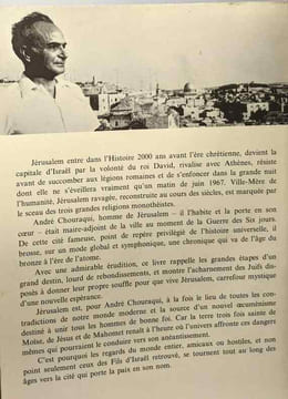 Vivre pour Jérusalem. Chouraqui André