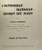 L'automobile inconnue devant ses juges. Debras Robert