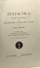 Syntactica - studien und beiträge zur historischen syntax des lateins - Erster Teil über einige grundfragen der lateinischen nominalsyntax zweite ...
