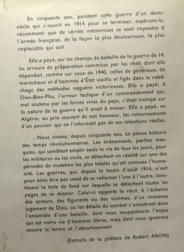 Le dosseir de l'armée française - la guerre de cinquante ans 1914-1962 - Coll. les pièces du dossier. Feller Jean