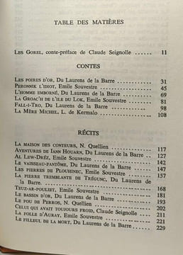 Contes populaires et légendes de Bretagne + Contes populaires de toues les Bretagne (Markale) + La société celtique (Le Roux Guyonvarc'h) --- 3 ...