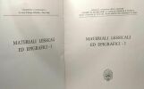 Materiali Lessicali ed epigrafici - I - collezione di studi fenici 13. Centro Di Studio Per La Civlità Fenicia E Punica