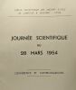 Journée scientifique du 28 Mars 1954 - conférence et communications. Cercle Scientifique Des Anciens Élèves De L'institut A. Gilkinet