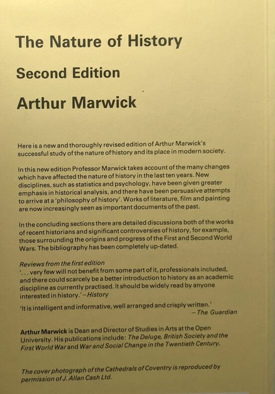 RE ARRIVAL/再入荷 - Arthur Marwick The Book Rare Livre - History of Nature 洋書