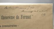 Le Dernier Théorème de Fermat - sa démonstration par Edouard Barbette. Edouard Barbette