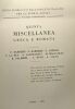 Quinta Miscellanea Greca e Romana - studi pubblicati dall'istituto italiano per la storia antica fascicolo ventiseiesimo. Barbieri Cozzoli La Bua ...