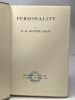 Personality - firs published in 1913. F. B. Jevons