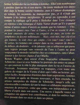 Schnitzler et les femmes. Renate Wagner