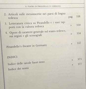 Il teatro di Pirandello in Germania. Cometa Michele