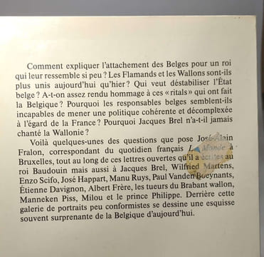 Lettre ouverte d'un petit Français au Roi des Belges... et à quelques autres. Fralon José-Alain