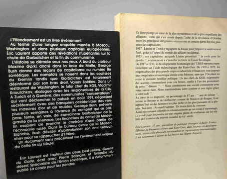 L'effondrement : histoire secrète de la chute de Gorbatchev 1989-1991 + Le Putsch + La corde pour les pendre + Jusqu'au bout. Laurent E Eltsine Boris ...