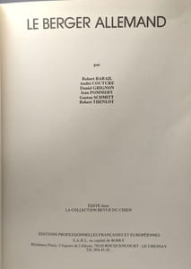 Le berger allemand - édité dans la collection revue du chien