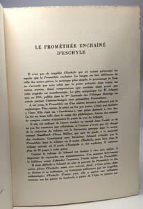 L'authenticité et la date du prométhée enchaîné d'Eschyle - université de Neuchatel