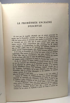 L'authenticité et la date du prométhée enchaîné d'Eschyle - université de Neuchatel. Méautis Georges