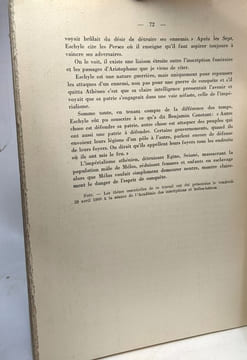 L'authenticité et la date du prométhée enchaîné d'Eschyle - université de Neuchatel. Méautis Georges