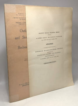 Outlines of Prehistory and Stone Age Climatology in the Bechuanaland Protectorate - Mémoires TOME XXV fasc. 4. E.-J. Wayland